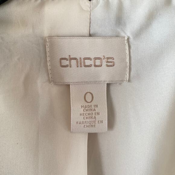 Chico’s white and blue aztec Blazer Jacket size small - Picture 8 of 8